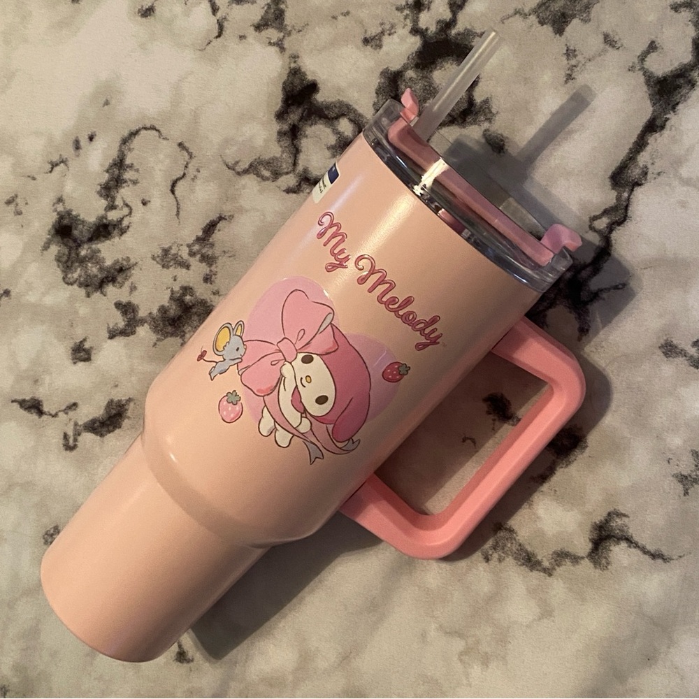 🎀 My Melody Stainless Steel Tumbler Travel Mug Cup - Picture 3 of 6